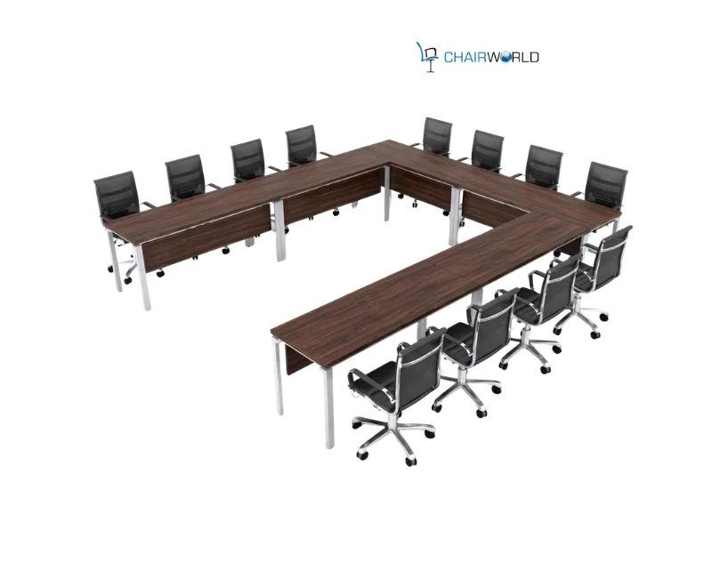 U-shaped modular conference table