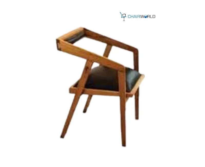 mid-century modern-style wooden armchair