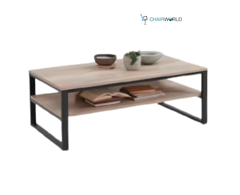 Modern Industrial 2-Tier Coffee Table